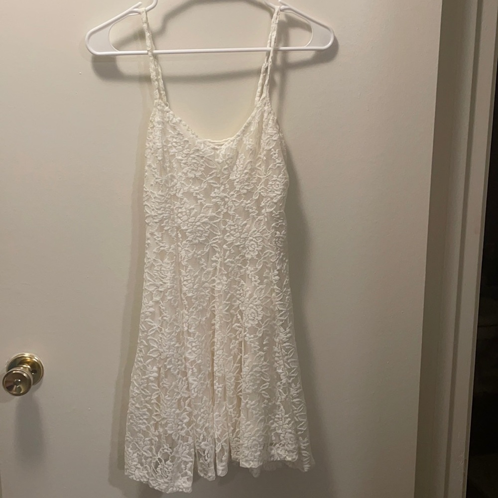 AE cream lace mini dress